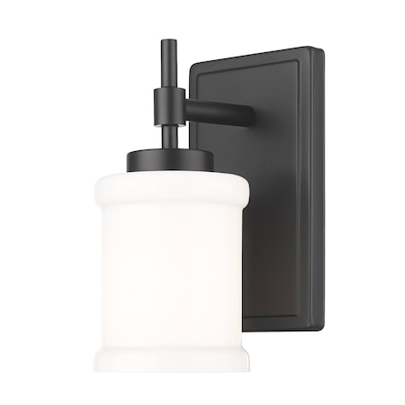 Z-Lite Cadoc 1 Light Wall Sconce, 4.5in. W x 8.75in. H, Matte Black 622-1S-MB